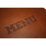 Saddle Hide Menu Cover 